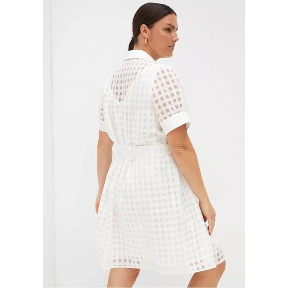 Anthropologie Windowpane Mini Dress - NWT - XL - Picture 7 of 15